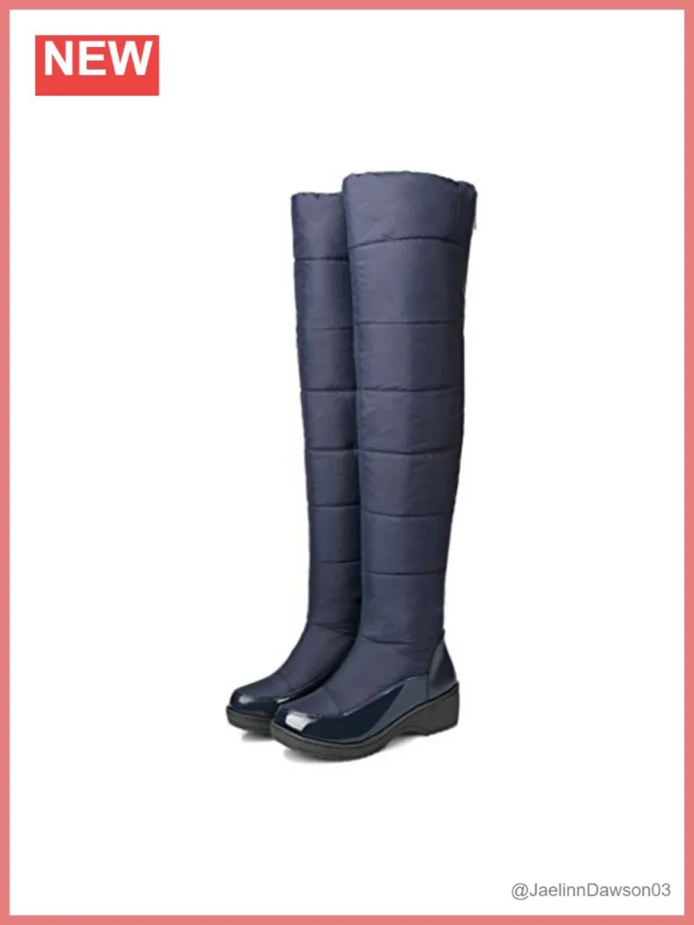 Women's Over the Knee Thigh High Snow Boots Waterproof Fur Lined Wide Calf